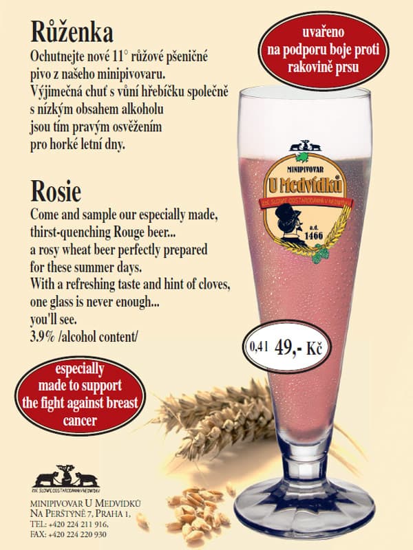 Pivo Růženka - restaurace U Medvídků