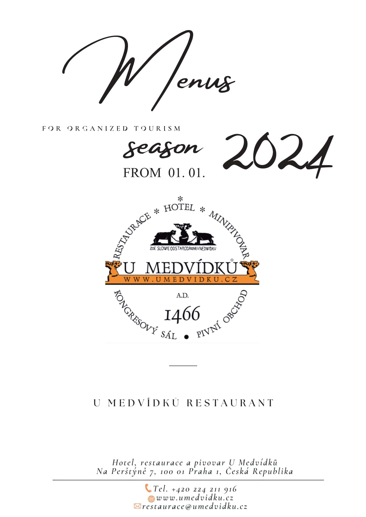 Restaurant U Medvídků - Angebot für Reisebüros